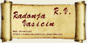 Radonja Vasičin vizit kartica